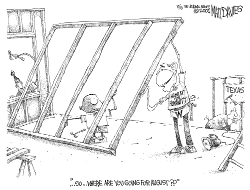 Matt Davies Comic Strip for August 09, 2001 