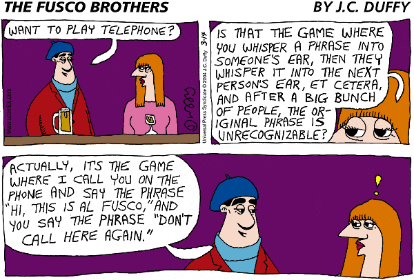 The Fusco Brothers Comic Strip for March 14, 2004 