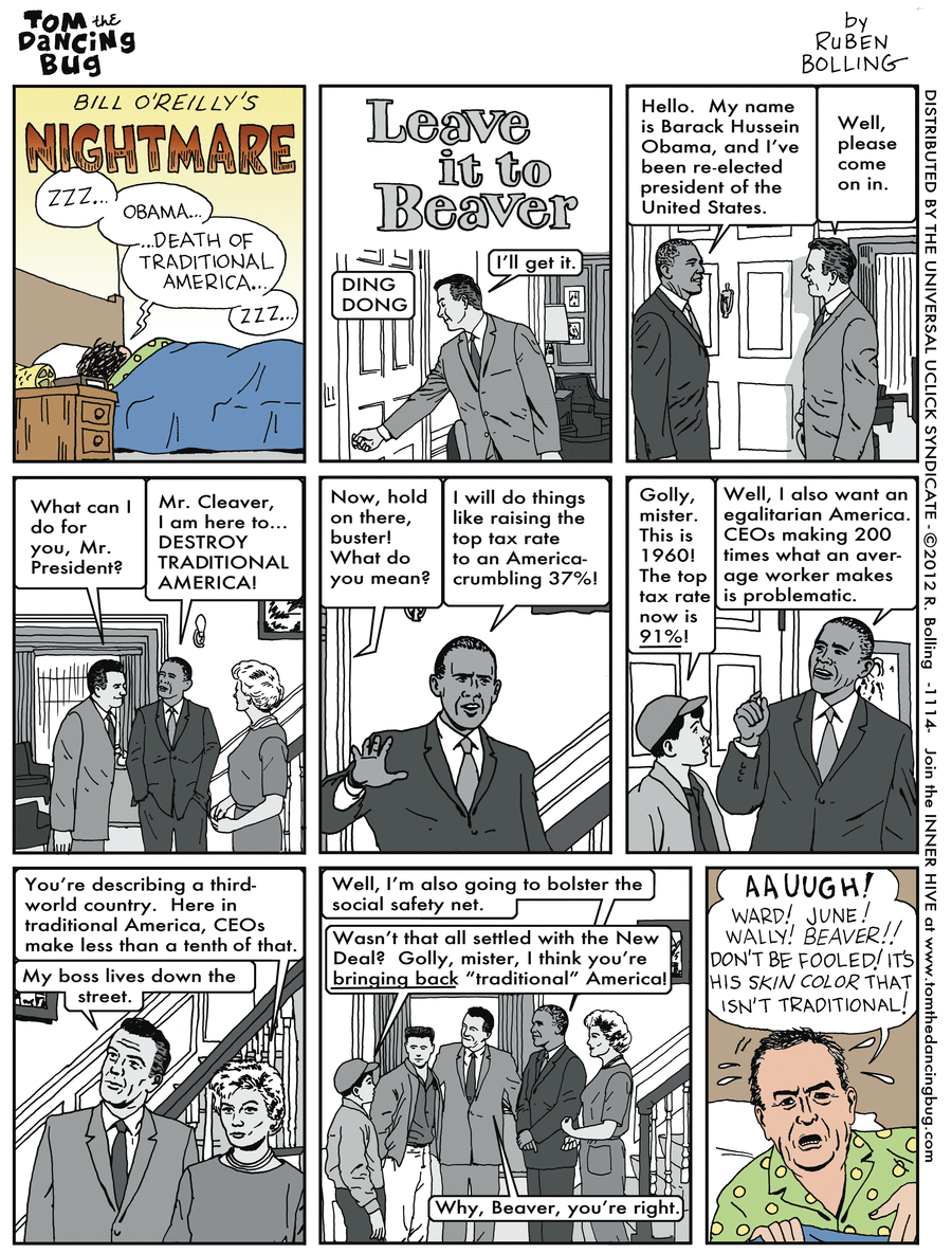 Tom the Dancing Bug Comic Strip for November 23, 2012 