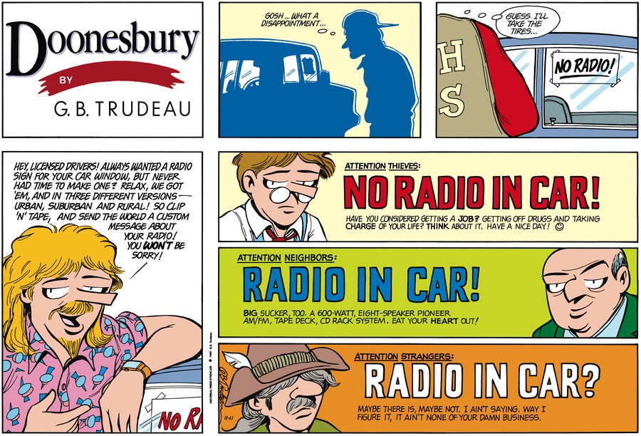 Doonesbury 35 years ago Image