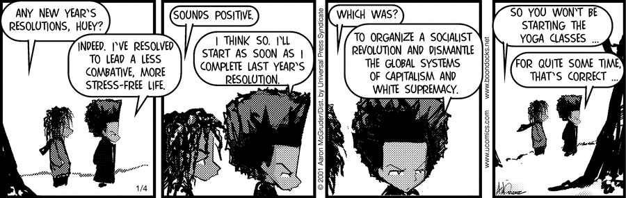 The Boondocks Comic Strip for January 04, 2001 