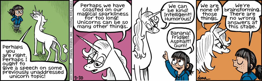 Phoebe and Her Unicorn Comic Strip for March 30, 2024 