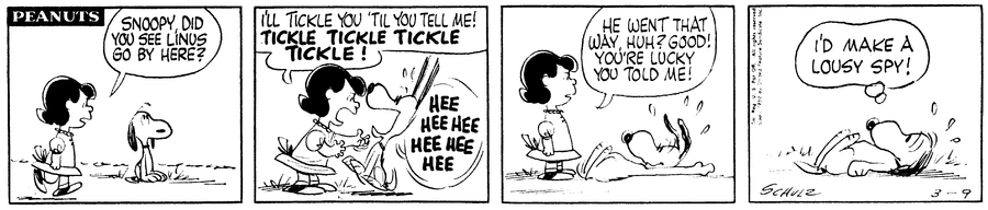 Peanuts Comic Strip for March 09, 1960 
