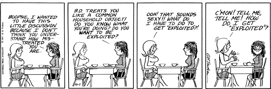 Doonesbury Comic Strip for October 01, 1971 