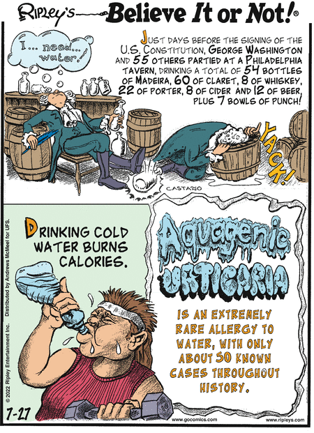 Ripley's Believe It or Not Comic Strip for July 27, 2022 