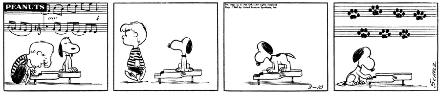 Peanuts Comic Strip for March 10, 1960 