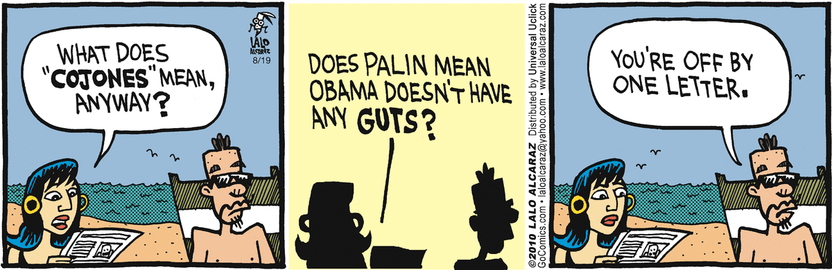 La Cucaracha Comic Strip for August 19, 2010 