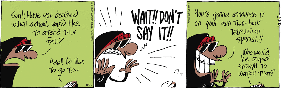 The Knight Life Comic Strip for August 25, 2010 