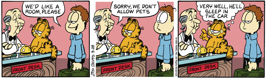 Garfield Comic Strip for March 28, 1995 