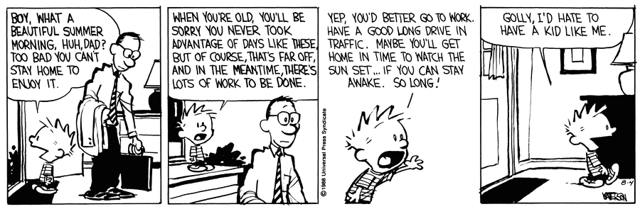 Calvin and Hobbes Comic Strip for August 04, 1988 