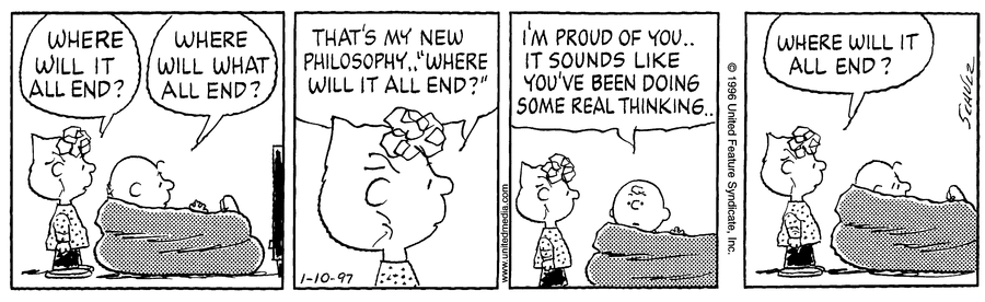 Peanuts Comic Strip for January 10, 1997 