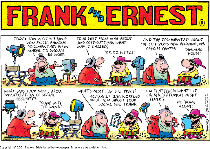 Frank and Ernest Comic Strip for September 30, 2001 