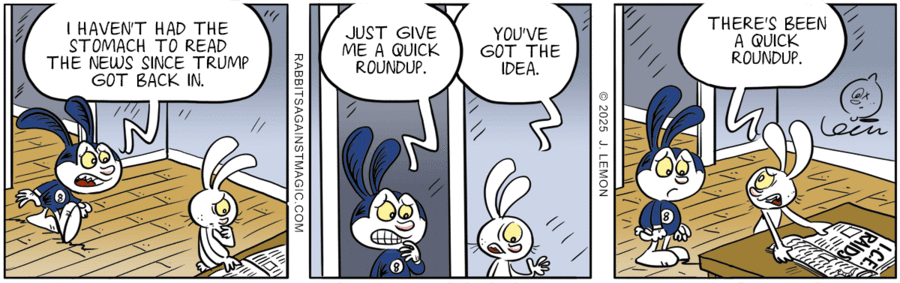 Rabbits Against Magic Comic Strip for February 10, 2025 