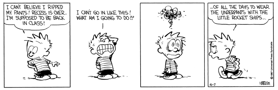 Calvin and Hobbes Comic Strip for April 07, 1987 