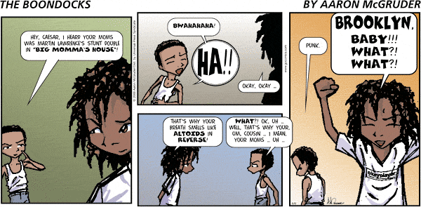 The Boondocks Comic Strip for March 09, 2014 