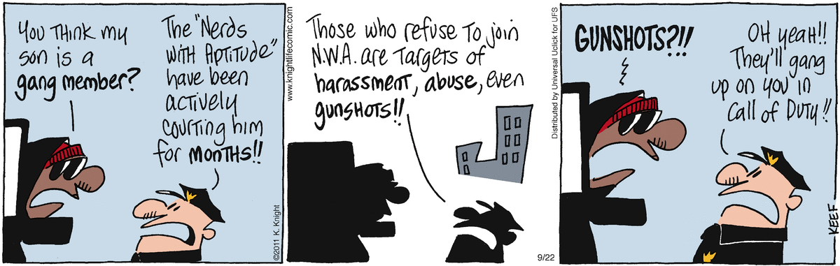 The Knight Life Comic Strip for September 22, 2011 