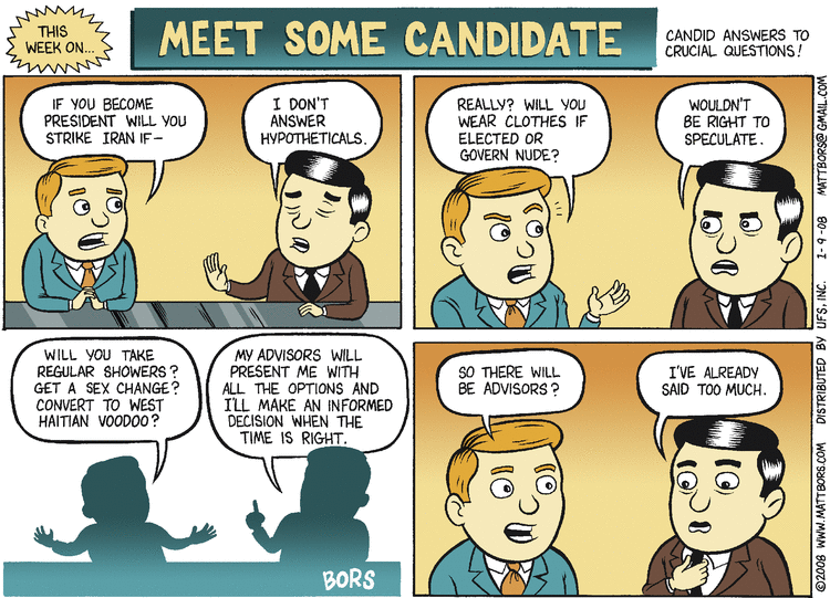Matt Bors Comic Strip for January 09, 2008 