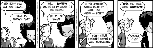 The Boondocks Comic Strip for February 23, 2008 