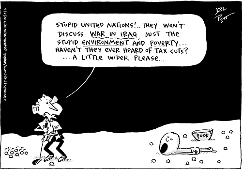 Joel Pett Comic Strip for September 04, 2002 