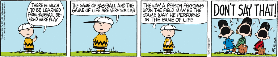 Peanuts Comic Strip for March 23, 2010 