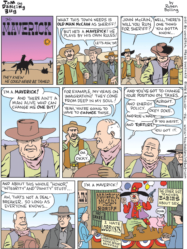 Tom the Dancing Bug Comic Strip for September 20, 2008 