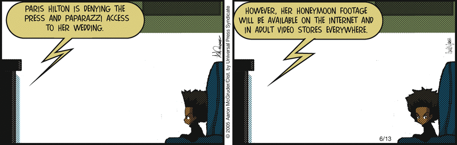 The Boondocks Comic Strip for June 13, 2005 