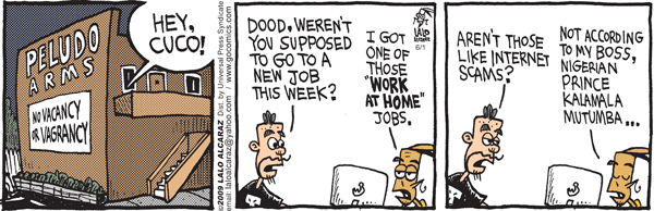 La Cucaracha Comic Strip for June 01, 2009 