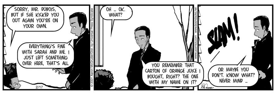 The Boondocks Comic Strip for February 17, 2001 