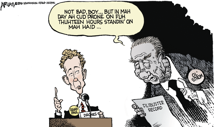 Robert Ariail Comic Strip for March 11, 2013 