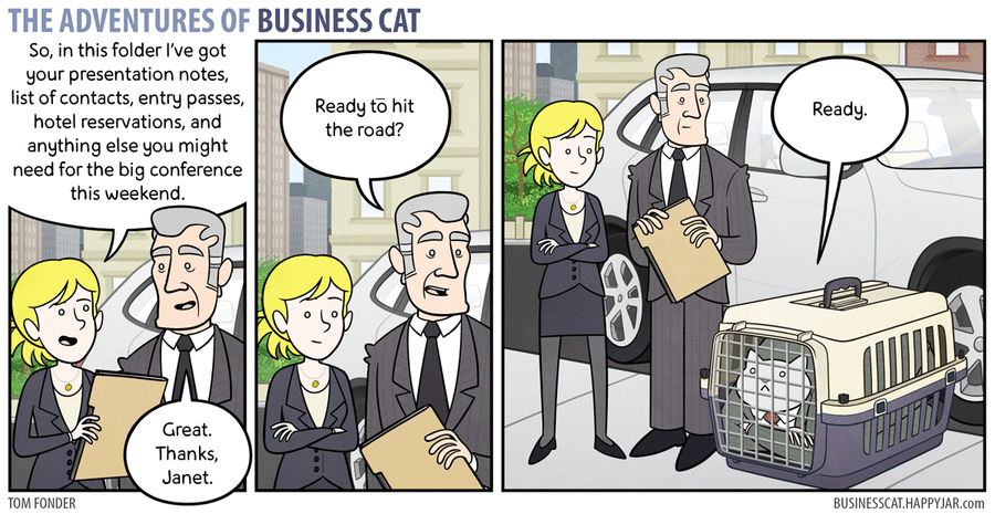 The Adventures of Business Cat Comic Strip for October 26, 2015 