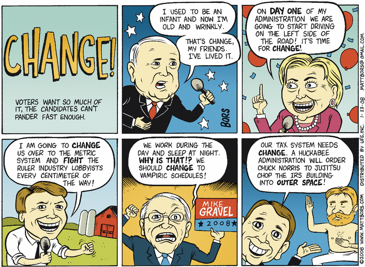 Matt Bors Comic Strip for January 23, 2008 