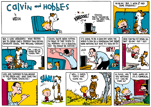 Calvin and Hobbes Comic Strip for March 22, 1987 