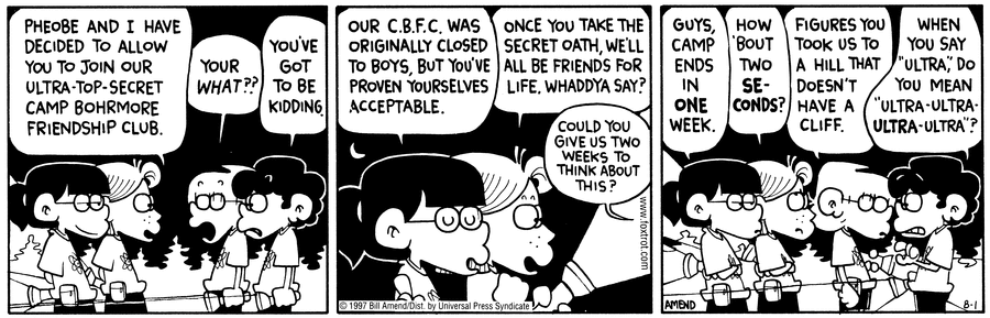 FoxTrot Comic Strip for August 01, 1997 