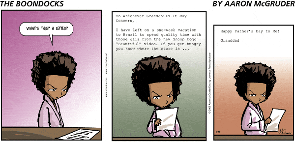 The Boondocks Comic Strip for January 16, 2011 