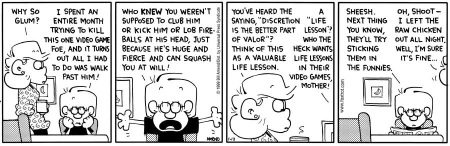 FoxTrot Comic Strip for January 12, 2002 