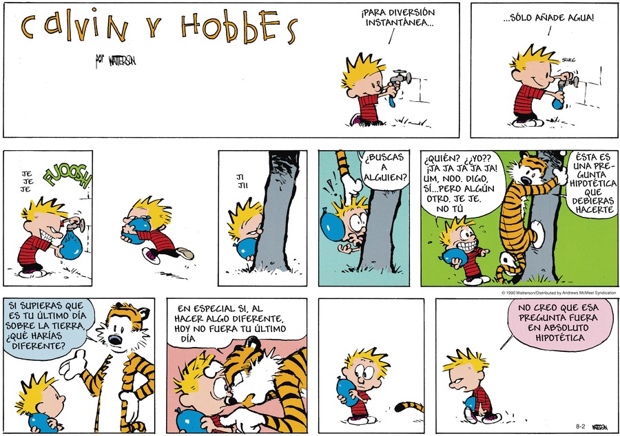 Calvin and Hobbes en Español by Bill Watterson for August
