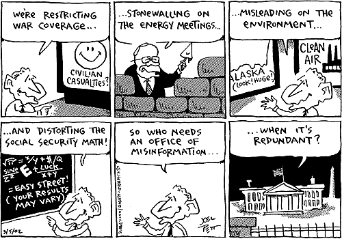Joel Pett Comic Strip for March 05, 2002 