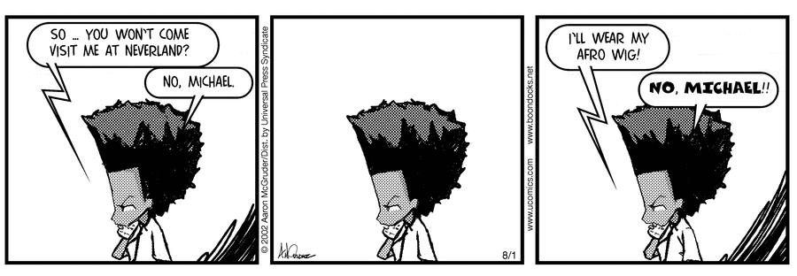 The Boondocks Comic Strip for August 01, 2002 
