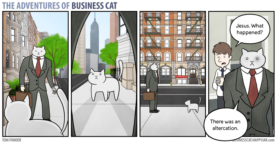 The Adventures of Business Cat Comic Strip for August 10, 2015 