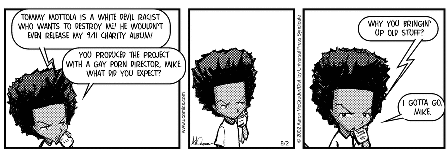 The Boondocks Comic Strip for August 02, 2002 