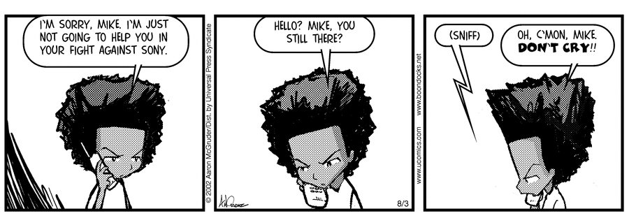 The Boondocks Comic Strip for August 03, 2002 