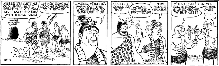 Alley Oop Comic Strip for October 13, 1969 
