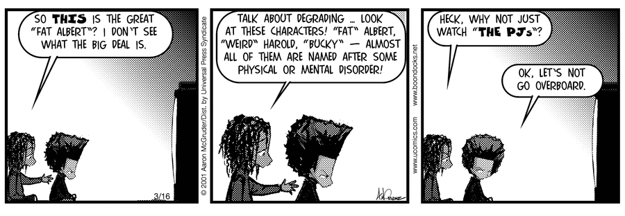 The Boondocks Comic Strip for March 16, 2001 