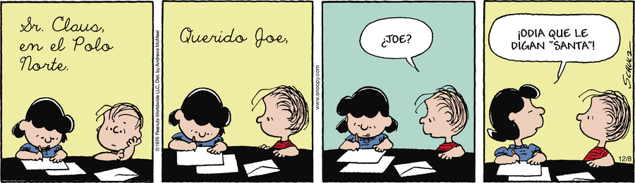 Snoopy en Español Comic Strip for December 08, 2023 