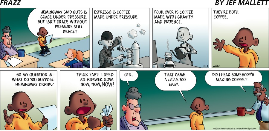 Frazz Comic Strip for December 08, 2024 