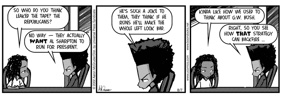 The Boondocks Comic Strip for August 07, 2002 