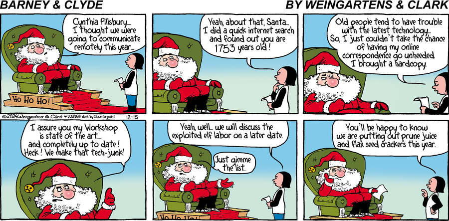 Barney & Clyde Comic Strip for December 15, 2024 
