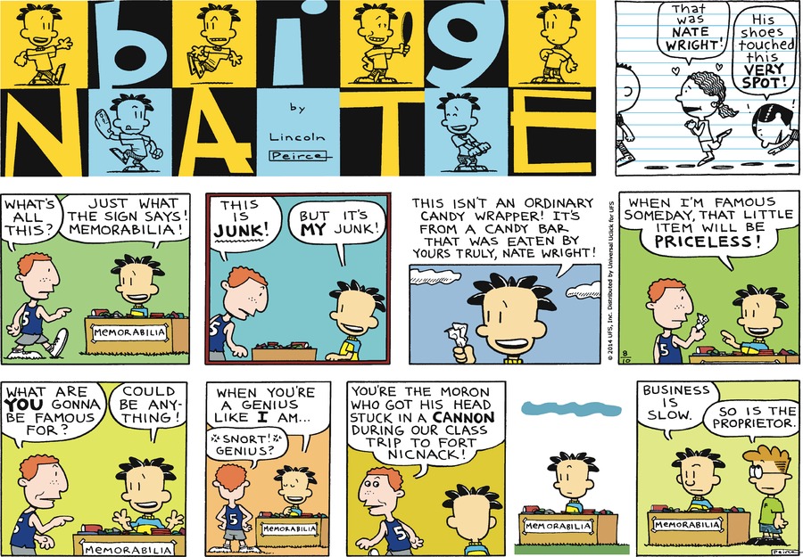 Big Nate Comic Strip for August 10, 2014 