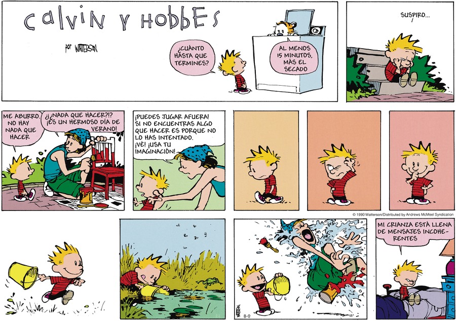 Calvin and Hobbes en Español by Bill Watterson for August