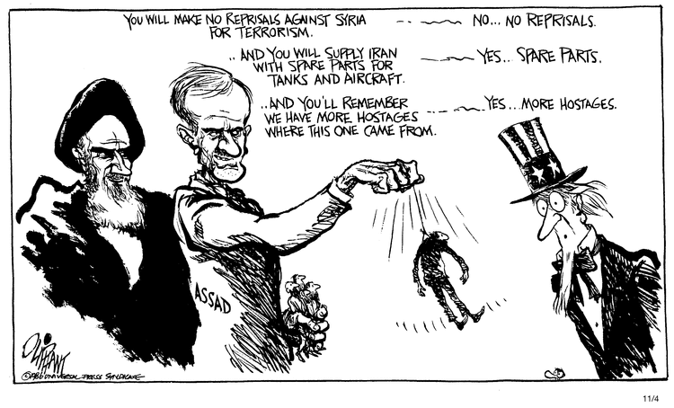 Pat Oliphant Comic Strip for November 04, 1986 